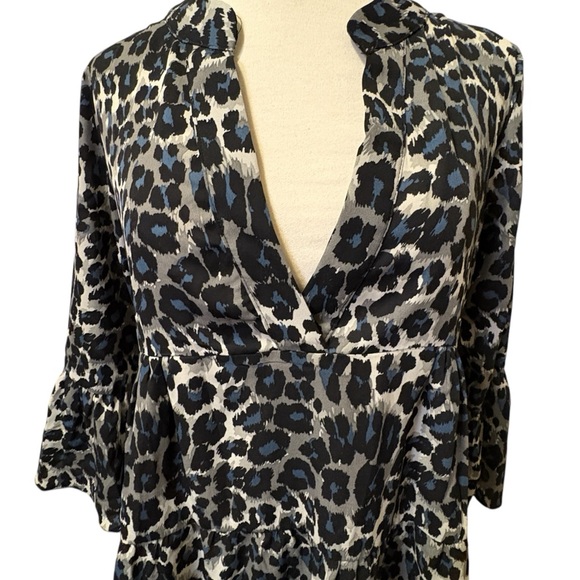 Wishlist Apparel Dress Swing Tunic V Neck Bell Sleeves Flowy Medium - Picture 5 of 11